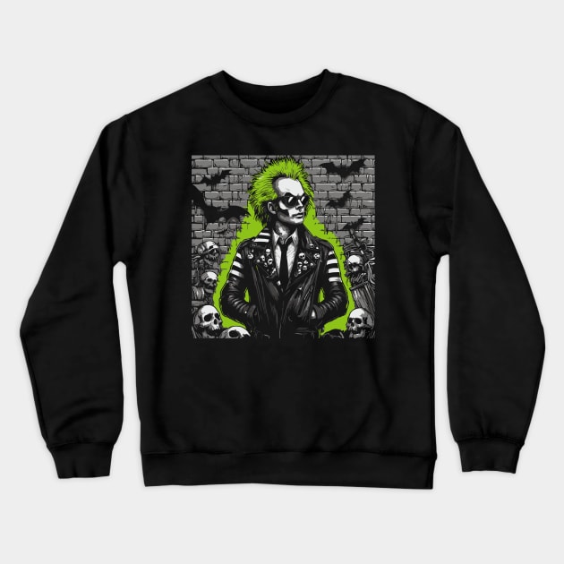 Punk Ghost Crewneck Sweatshirt by Thrills and Chills